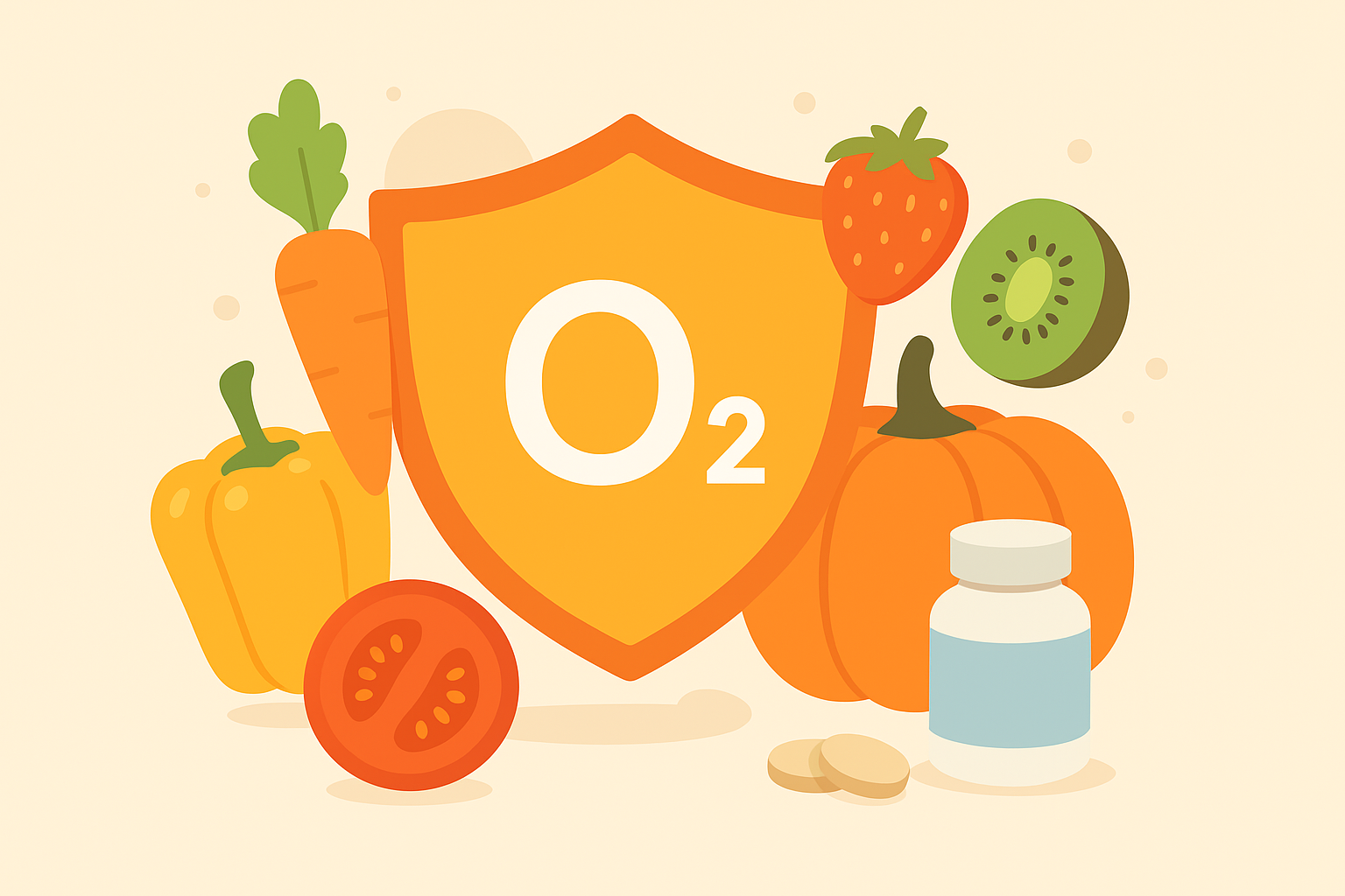 活性酸素に立ち向かう抗酸化物質たち